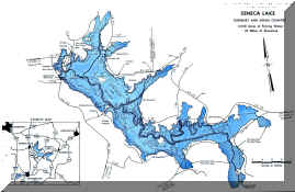 Seneca Lake Map from gofishohio.com - Your Premier Ohio Fishing Site!