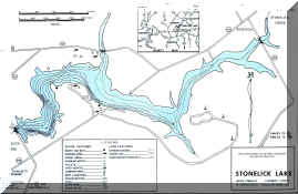 Stonelick Lake Map from gofishohio.com - Your Premier Ohio Fishing Site!