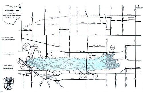 Mosquito Creek Lake Fishing Map | Northeast Ohio | Go Fish Ohio