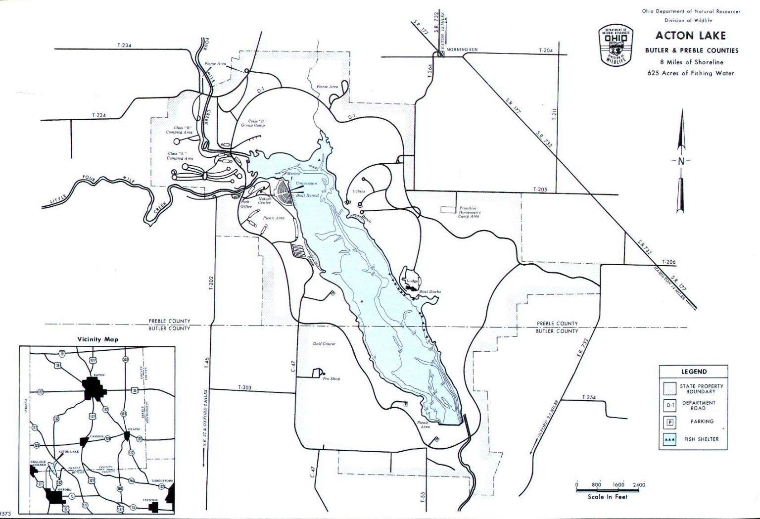 Acton Lake Fishing Map | Southwest Ohio | Go Fish Ohio