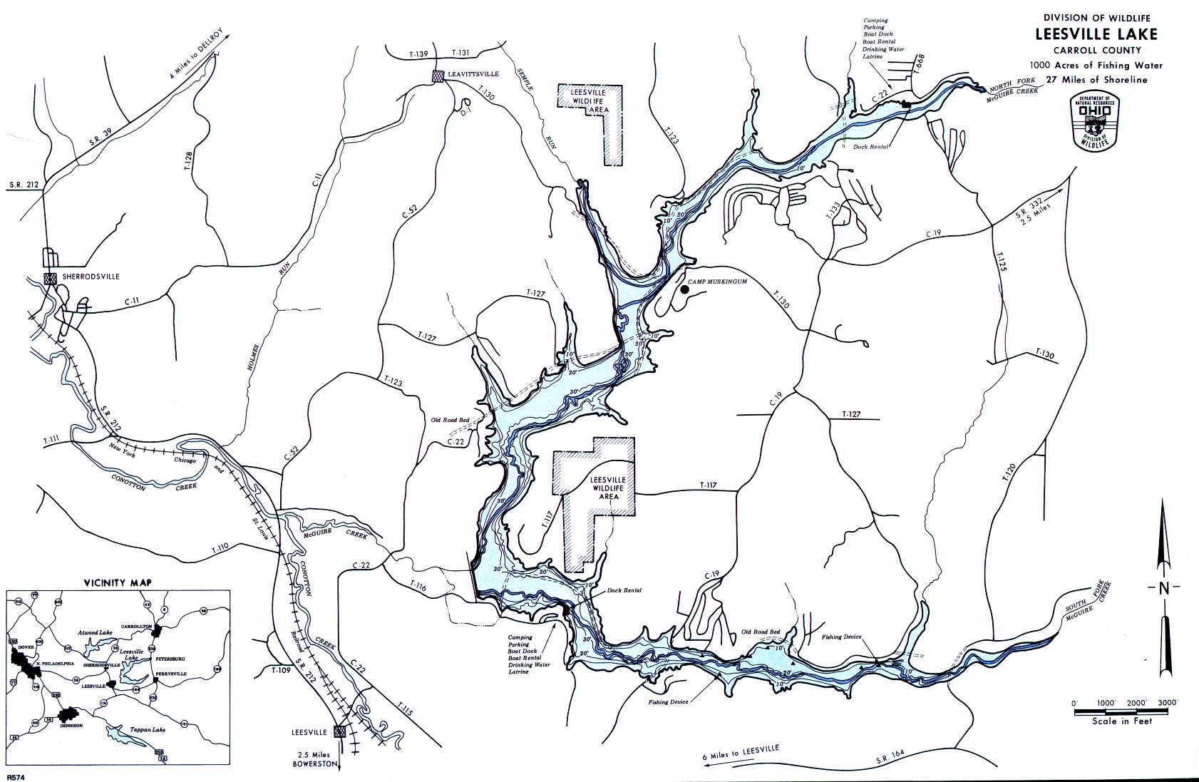 Leesville Lake Fishing Map - GoFishOhio