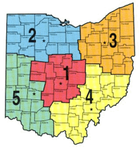 Ohio Lake Regions Map